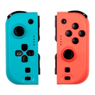 Konix Paire de manettes Joypads Nintendo Switch et Switch OLED - Compatible Nintendo Switch 2 - Autonomie 8 h - Fonction vibration - Bleu et rouge