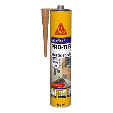 SIKA - Mastic polyuréthane PU tout en 1 - Sikaflex PRO 11 FC Purform Beige - Collage puissant - Mastic multi-matériaux - Etanche - Intérieur et Extérieur - Construction et Bricolage - 300ml