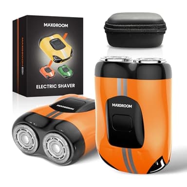 MAXGROOM Rasoir Electriques Hommes, 3D Flexible Mini Rasoir Electrique Homme Sec/Huimide, Rasoir Électrique de Voyage avec Tête Magnétique, USB-C 60 Min Recharge Rapide, Mini Shaver pour Barbe/Visage