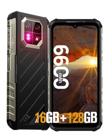 Ulefone Armor 22 Telephone Portable Incassable Android 15, 16Go+128Go Smartphone Incassable Caméra 64MP+64MP, Batterie 6600mAh/33W IP68 Robuste 6,58" FHD+ 120Hz Antichoc Double SIM 4G LTE/NFC/GPS/Noir