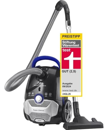 Fakir Blue Vac Power TS 721 – Aspirateur avec sac, puissant et compact, filtre HEPA 14 adapté aux personnes allergiques, rayon d'action de 12 m, bleu, 800 W, 69 dB(A) extra silencieux, compartiment