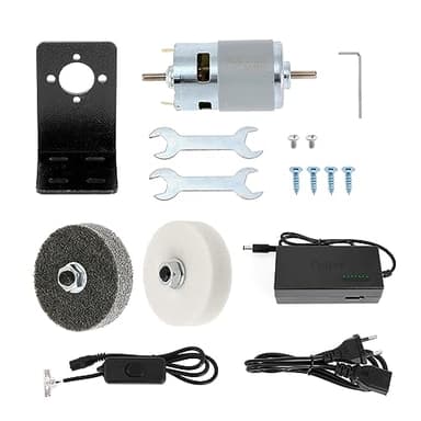 Ponceuse à bande à vitesse réglable Rectifieuse petit ménage couteau meuleuse moteur bricolage Mini Micro polissage électrique roue de meuleuse de Table ponçage pour le travail du métal et le travail