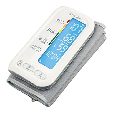 Terraillon Tensiomètre Bras Connecté Tension Artérielle et Rythme Cardiaque 2 Utilisateurs 60 Mémoires Bluetooth TensioSmart Blanc