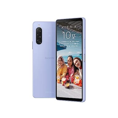 Sony Xperia 10 V - Smartphone Android, Téléphone Portable 6,1 Pouces 21:9 OLED - Triple Objectif - Prise Audio 3,5 mm - Android 13-6 Go de RAM - 128 Go de Stockage - Indice IP65/6 - Lavande