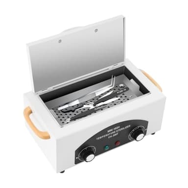 Stérilisateur à Air Chaud, 300W 2L Sterilisateur Materiel Onglerie, Avec Minuterie Et Voyant Lumineux, Autoclave Stérilisation, Pour Désinfecter Ciseaux, Pinces, Serviettes Et Outils Manucure Etc