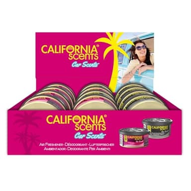 California Scents, Boite de Parfum Voiture, Lot de 12 Désodorisants Voiture Parfum Assortis, Accessoire de Voiture Pour Éliminer les Odeurs, Senteur Longue Durée et Ajustable