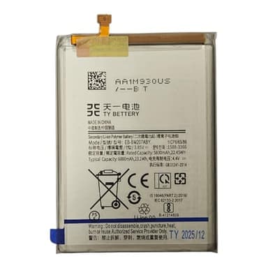 TY BETTERY® Batterie Compatible avec Samsung Galaxy modèle EB-BM207ABY pour M30S/M31/ M315/M12/ M21/ F41 / F12/