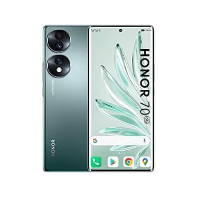 Honor 70 Smartphone 5G, Android, 256 Go, écran OLED incurvé de 6,67 Pouces (120 Hz), Triple caméra arrière 54 MP, Batterie 4800 mAh, 66 W, Honor Supercharge, Vert émeraude