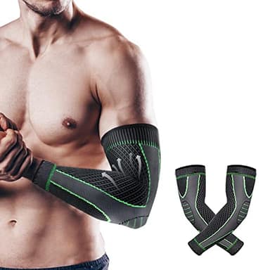 Manchon de Compression pour Tendinites 1 Paire Manchons Protection Bras de Sport Coudière Manchette de Maintien Homme/Femme pour Coude de tennis,Musculation,Tendinite Coude,Soulagement de Douleur(M)