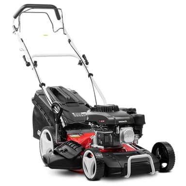 GREENCUT GLM770X - Tondeuse à Gazon à Essence 150cc 6cv, Moteur autotracté 4 Temps OHV, Lame en Acier à Double Tranchant 460mm 18", Hauteur de Coupe réglable et Panier de 55L de capacité