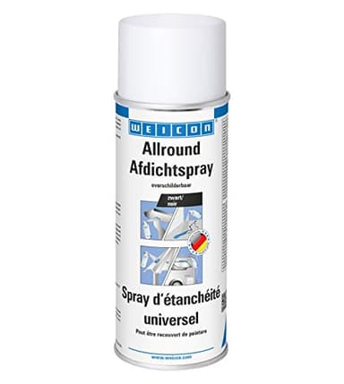 WEICON Spray d'Étanchéité Universel 400 ml/Spray adhésif plastique noir/Pour remplir joints et fissures