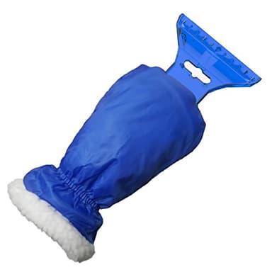 AUPROTEC Grattoir à Glace avec Gant raclette Pare Brise, Doublure chauffante, Bande élastique enserré, Couleur: Bleu