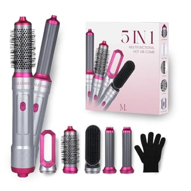 Sèche-cheveux 5 en 1 – Hair Dryer Multifonction – brosse soufflante, lisseur cheveux, boucleur cheveux, brosse chauffante, diffuseur sèche cheveux – Tous Types de Cheveux