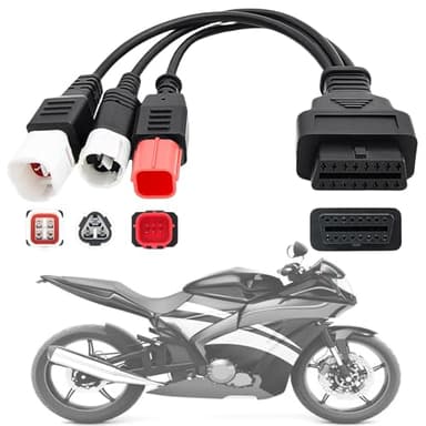 Câble de diagnostic OBD2, câble d'adaptation 3 4 6 broches système moteur OBD-II, câble d'extension OBD2, adaptateur de lecteur de code d'erreur OBD, outils de diagnostic du système moteur de moto OBD