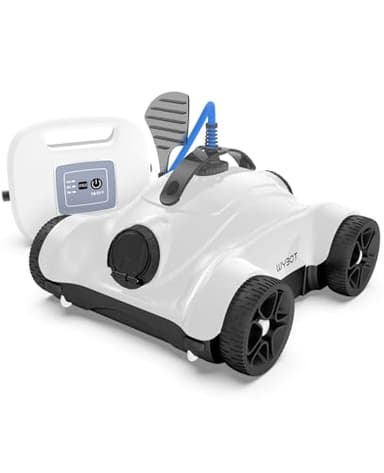 WYBOT Grampus 400 Robot Piscine, Aspiration Haute Performance 150W, Double Moteur, Nettoyage Programmée, Réglage Multi-Angle des Buses, Universel pour Piscines Hors-Sol et Enterrées