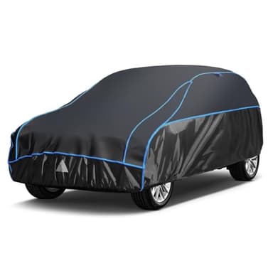 Holthly Bâche Voiture Anti-grêle Étanche, Housse de Protection Voiture Extérieur Contre Pluie Soleil Poussière, Bâche Contre la Grêle pour SUV 4x4 485 à 510 cm. YXL