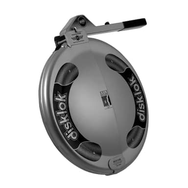 Disklok Antivol Bloque-Volant 'Gold Edition' - Taille Medium - 39-44cm - Argent - Antivol de Voiture, Certifié, Hautement Visible et Dissuasif, Haute Qualité