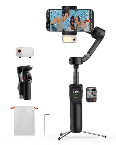 hohem Stabilisateur pour Smartphone iSteady V3 Ultra, Gimbal avec Suivi à 360°, Suivi IA Multimodal, Écran Tactile de 1,22 Pouce, Stabilisateur iSteady 9.0 pour Vlogs TikTok Youtube