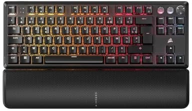 CORSAIR K70 PRO TKL RGB Clavier de Jeu Filaire Magnétique-Mécanique – Interrupteurs Ajustables MGX Hyperdrive à Effet Hall Pré-Lubrifiés, SOCD et Déclenchement Rapide Simultanés, 8000Hz, AZERTY – Noir