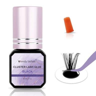 Colle à cils Cluster 5 ml pour extensions de cils – Colle à cils imperméable et forte – Utilisation à la maison