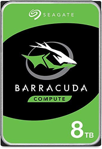Seagate BarraCuda, 8 To, disque dur interne, SATA 6 Gbit/s, 3,5 pouces, 5 400 tr/min, 256 Mo de cache pour PC de bureau (ST8000DM004)