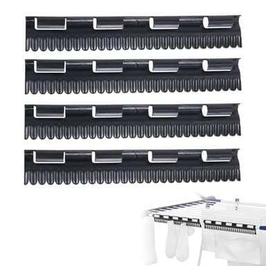 Sèche-chaussettes en 4 parties, coupe-vent, petit séchoir à linge, pinces à chaussettes beaucoup d'espace pour machine à laver et peut accrocher des chaussettes, sous-vêtements, petits vêtements