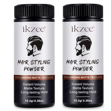 Poudre Coiffante Homme, Poudre Texturisante Cheveux, Poudre Texture, 2 Pièces Texture Powder pour Homme - Volumisante Texture Mate, Tenue Longue Durée, Naturel Aspect pour Cheveux