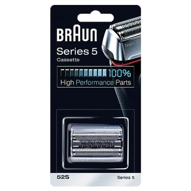Braun 52S Argentée, Tête De Rasoir De Rechange, Originale, Pour Rasoir Électrique Braun Series 5