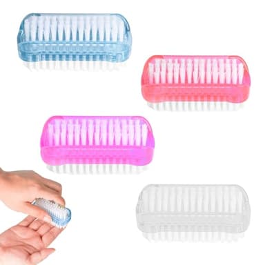 4 Pcs Brosse Ongles Main, Brosse a Ongles Main, Brosse à Ongles pour les Mains, Brosse à Ongles à Manche, Outil de Brosse de Nettoyage à la Main pour Nettoyer les Ongles Nail Art (4 Couleurs)