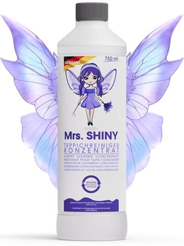 MRS. SHINY® Shampoing pour Tapis Concentré [750ML] - Produit pour Shampouineuse, Nettoyant Moquette et Tissu - Détergent Textile pour Injecteur Extracteur - Fabric Cleaning & Stain Cleaner - Détachant