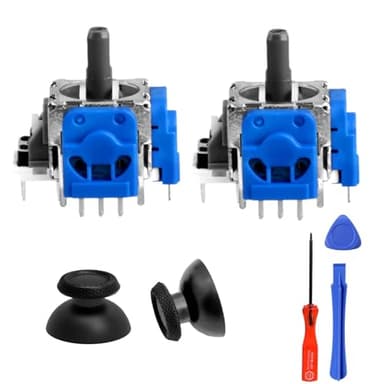 2 Pièces Module Joysticks Magnétique pour PS5 DualSense Edge Anti-Derive avec Outils de Réparation Hall Offre Embouts 2K3Ω Réparation Manette pour Play Station 5 Rechange Gaming