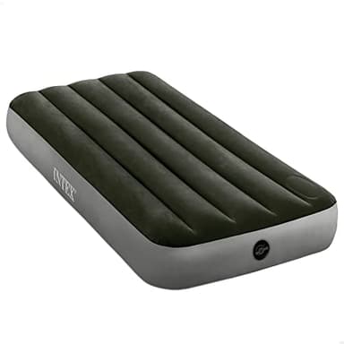 Intex matelas gonflable downy - 1 pers + gonfleur a pied intégré