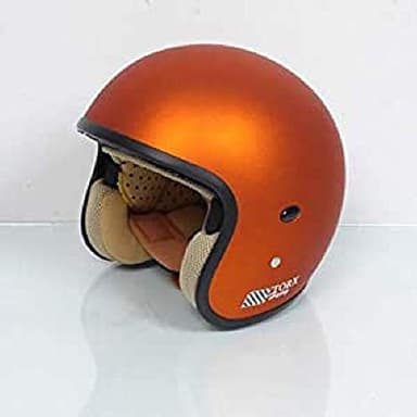 Casque Jet, Taille S, Orange Mat