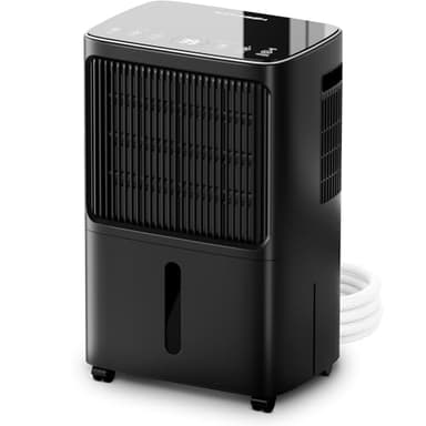 Erikssøn Déshumidificateur d'air Dry Pro Plus - 16L/Jour - Fonction Sèche-linge - Convient pour Chambre à Coucher, Salle de Bain, Salon et Cave - Déshumidificateur d'air anti moisissure - Noir