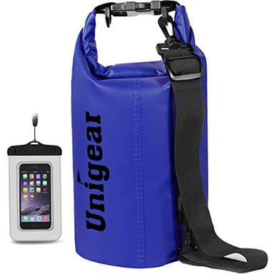 Unigear Sacs Imperméables/Sacs Etanches/Dry Bag (2L/5L/10L/20L/30L/40L) pour Activités de Plein Air et Sports Aquatiques Camping Nautique Kayak Pêche avec Une Pochette étanche de Téléphone