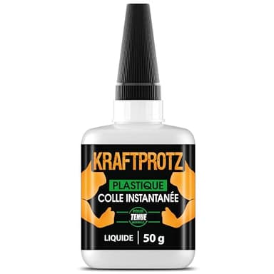 Colle plastique extra fluide 50 g – super glue transparente pour ABS, PVC, acrylique & modélisme – colle pénétrante ultra forte pour fissures fines – résiste à l’eau – pointe anti-séchage