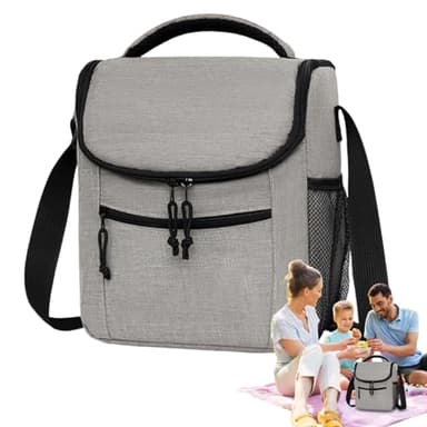 Sac isotherme - Sac à dos isotherme de 27 cm - Sac à dos de pique-nique isotherme - Panier de transport souple de 10 l avec doublure et coque Oxford rembourrée - Léger et portable - Idéal pour la