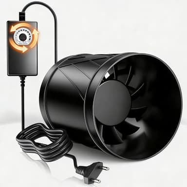 Yrichtra Ventilateur Extracteur d'Air 100mm à Vitesse Réglable, Silencieux et Puissant 221m³/h Ventilation Cave, Aérateur Extracteur adapté à salle de bain, Humide sous-sol, garage, tente de culture