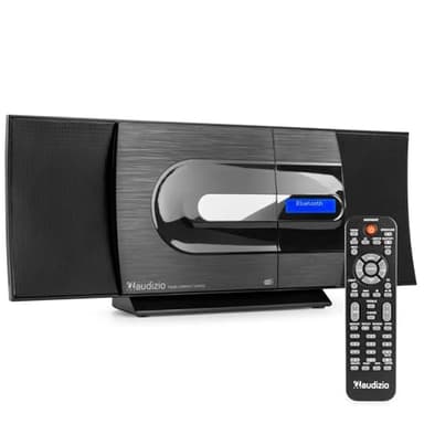 Audizio Tours Radio Dab Stéréo 80W - Noir, avec Lecteur CD, Lecteur MP3, Bluetooth, Radio FM, Écran LCD, Port USB Intégré, Idéal pour Écouter Vos Musiques Favorites