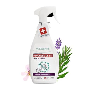 Sereni-d Spray anti-punaises de lit 500 ml - Spray anti-punaises de lit répulsif contre les punaises de lit - très efficace et testé en laboratoire - Swiss Lab