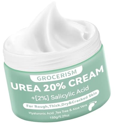 Crème à l'Urée 20% Pour Les Pieds Avec Plus De 2% D'Acide Salicylique | Pieds et Mains | Acide Hyaluronique, Arbre à Thé, Aloe Vera | Hydrate, élimine Les Callosités et Adoucit | 150 g Urea Creme