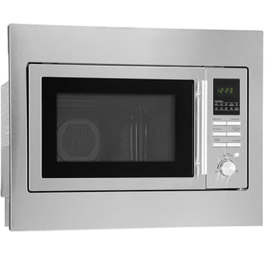 Bomann Micro-ondes encastrable 3en1 | gril et air chaud, | Microwave | 25 L | 10 programmes automatiques | grille et plateau tournant inclus (Ø 32 cm)| 900 watts | acier inoxydable | MWG 2216 H EB