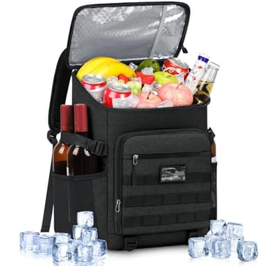 NEWHEY Sac à Dos Isotherme 30L Imperméable Étanche Grande Capacité Léger pour Sac de Pique-Nique à Glacière Portable Travail en Extérieur Camping Plage Randonnée