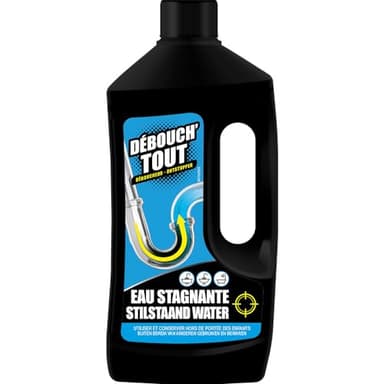 Débouch'tout - Déboucheur spécial eau stagnante - formule soude en gel - solution express, 1 L