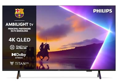 Philips Ambilight 55PUS8500 4K LED Smart TV - Écran 55 Pouces avec Plateforme Pixel Precise Ultra HD, Titan OS et Son Dolby Atmos, Compatible Alexa et Assistant Vocal Google