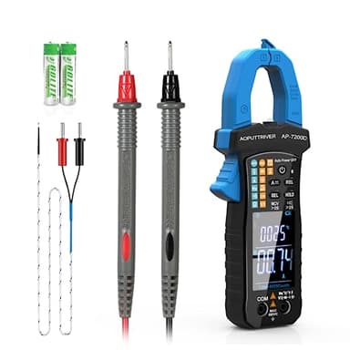 Pince Ampèremétrique, 6000 comptes TRMS AC/DC Tester de tension, mesures de compteur d'ampli 400A avec NCV, résistance, diodes, continuité du courant alternatif, Ohm Pince de mesure Ampèremètre