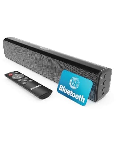 Majority Bowfell | Barre de Son TV Bluetooth | Barres de Son PC Gamer | 50W 2.0 Stéréo Enceintes Téléviseur | 39cm Soundbar | Sound Bar sans Fil | Enceinte TV Gaming | Télécommande Incluse (Noir)