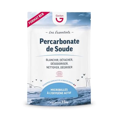 Gerlon – Percarbonate de Soude Pur à 100% - Format 1,5 Kg - Blanchissant et Détachant Naturel – Idéal Lessive