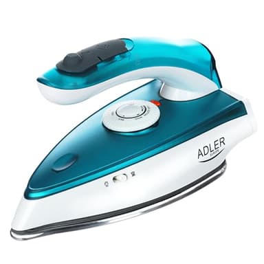 ADLER EUROPE Mini Fer à Repasser – Petit Fer à Repasser de Voyage 1700W – Fer à Vapeur Compact avec Poignée Pliable – Repassage à Sec et à Vapeur – Réglage de Température