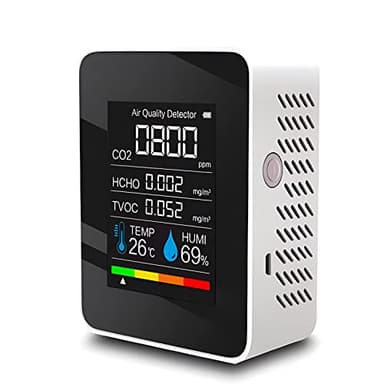 OBEST Détecteur de CO2,Moniteur Numérique Portable de Température de l'air et Capteur d'humidité pour la Maison,l'usine,Le Bureau et Les Environnements Intérieurs